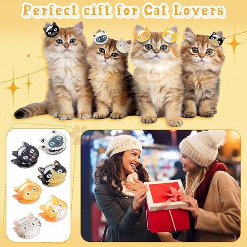 Tigeen 12 Pcs Cute Cat Chip Clips Kitten Bag Clips Multipurpose Kitten Snack Chip Sealer Cute Cat Party Supplies for Photos Notepaper Kitchen Gadgets in Kuwait
