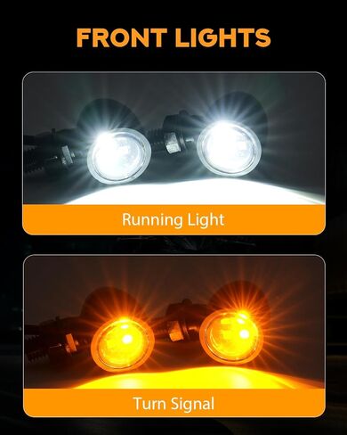 4-LED Bullet Turn Signals Mini Motorcycle Blinkers, Universal 10mm Mounting Hole, Front Rear Indicators Compatible with Honda, Kawasaki, Suzuki, Yamaha, Harley, Bobber, Chopper in Kuwait