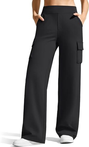 G4Free EverGoing سراويل اليوغا النسائية واسعة الساق مع 4 جيوب عالية الخصر السراويل البضائع تمتد Sweatpants غير رسمية in Saudi Arabia