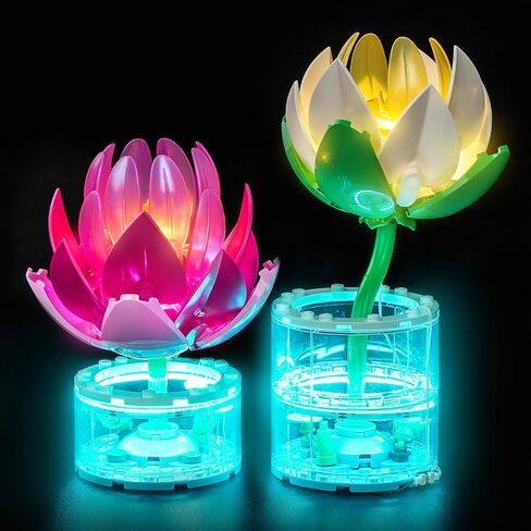 مصباح LED BrickBling متوافق مع Lego Water Lilies 11511، يضيء مجموعتك النباتية (الأضواء فقط، باستثناء مجموعة النماذج) in Kuwait