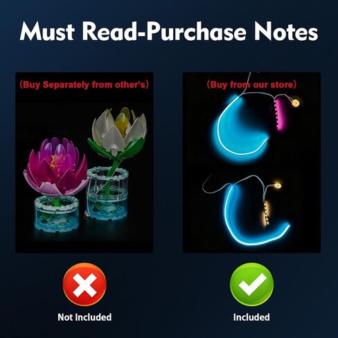مصباح LED BrickBling متوافق مع Lego Water Lilies 11511، يضيء مجموعتك النباتية (الأضواء فقط، باستثناء مجموعة النماذج) in Kuwait