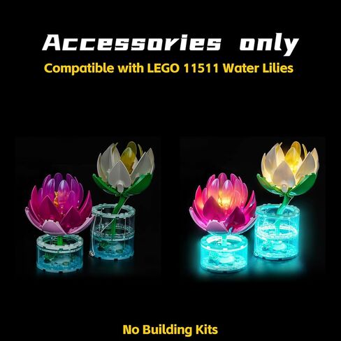 مصباح LED BrickBling متوافق مع Lego Water Lilies 11511، يضيء مجموعتك النباتية (الأضواء فقط، باستثناء مجموعة النماذج) in Kuwait