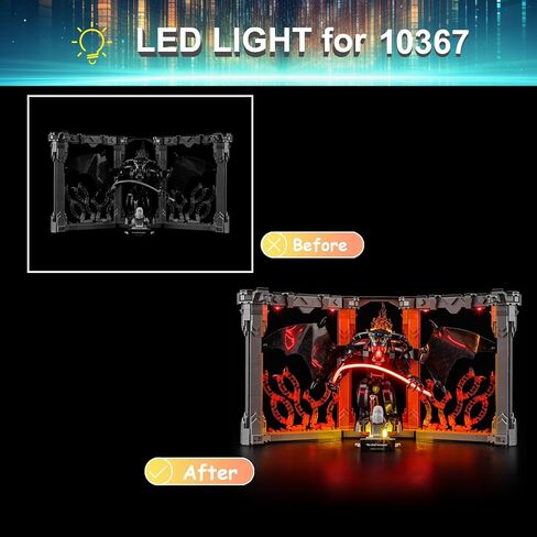 مجموعة إضاءة LED لـ Lego 10367 The Lord of The Rings: مجموعة زوايا كتاب Balrog، متوافقة مع نموذج مكعبات البناء Lego 10367 (لا تتضمن مجموعة الكتل) in Kuwait