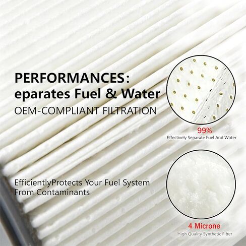 Fuel Filter Water Separator Kit for 6.7 Cummins, 2-Piece Replacement Filters for 2019-2024 Ram 2500/3500/4500/5500 6.7L Diesel, Replaces 68157291AA 68436631AA PF46152 FS53000 in Saudi Arabia