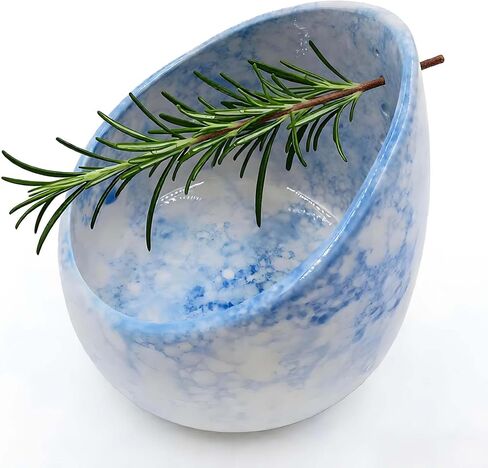 Pottery Herb Stripper Bowl Handmade Green Glazed Ceramic Kitchen Gadget with Four Sizes Holes for Rosemary Parsley Basil Kale Detach Leaves from Stem in Kuwait