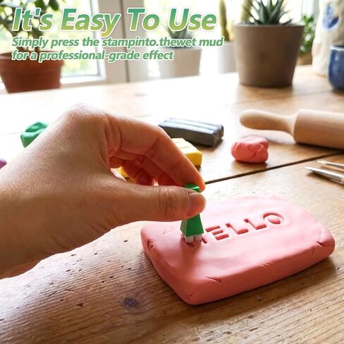 Letters for Clay Stamping, Ceramic Stamp Letters, Complete Uppercase and Number Stamp for Personalized Ceramics and Decorative Projects in Kuwait