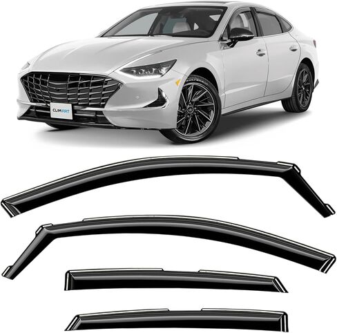 CLIM ART in-Channel Incredibly Durable Rain Guards Compatible with Sonata 2020-2026, Original Window Deflectors, Vent Window Visors, Vent Deflector, 4 pcs. - 620290 in Kuwait