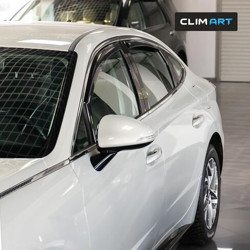 CLIM ART in-Channel Incredibly Durable Rain Guards Compatible with Sonata 2020-2026, Original Window Deflectors, Vent Window Visors, Vent Deflector, 4 pcs. - 620290 in Kuwait