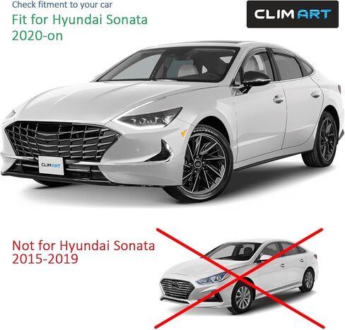 CLIM ART in-Channel Incredibly Durable Rain Guards Compatible with Sonata 2020-2026, Original Window Deflectors, Vent Window Visors, Vent Deflector, 4 pcs. - 620290 in Kuwait