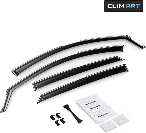 CLIM ART in-Channel Incredibly Durable Rain Guards Compatible with Sonata 2020-2026, Original Window Deflectors, Vent Window Visors, Vent Deflector, 4 pcs. - 620290 in Kuwait
