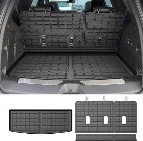 Cargo Liner Fits for Tesla Model Y 2020-2024 2025 5-Seat (Not for 7 Seat) All Weather Back Seat Cover Trunk Cargo Mat for Model Y Accessories (with Backrest Mat) in Saudi Arabia