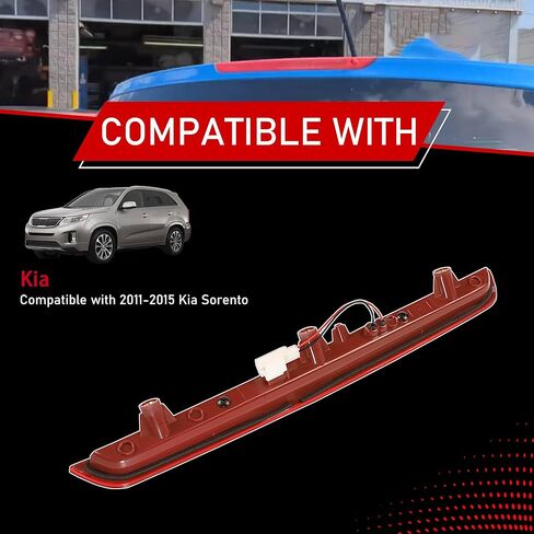 92750-2P000 3rd Third Brake Light Compatible With 2011 2012 2013 2014 2015 Kia Sorento Rear Center Full LED Waterproof High Mount Stop Light Replaces 927502P000 in Kuwait
