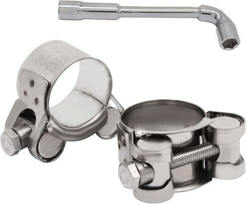 Hordion 6 عبوات من مشابك خرطوم T-Bolt 29-31 مم (1.14 بوصة إلى 1.22 بوصة) نطاق OD، 304 مشابك أنبوب المبرد الداخلي من الفولاذ المقاوم للصدأ مشبك خرطوم المبرد شديد التحمل in Kuwait