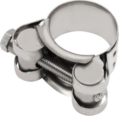 Hordion 6 عبوات من مشابك خرطوم T-Bolt 29-31 مم (1.14 بوصة إلى 1.22 بوصة) نطاق OD، 304 مشابك أنبوب المبرد الداخلي من الفولاذ المقاوم للصدأ مشبك خرطوم المبرد شديد التحمل in Kuwait