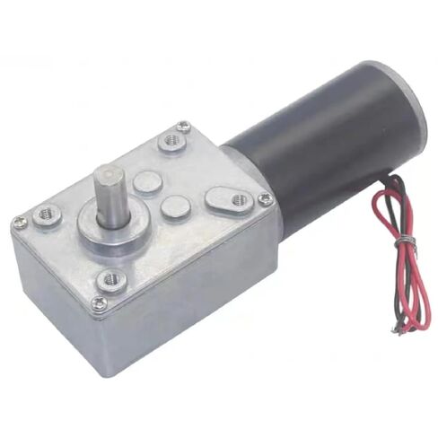 5840-31ZY DC 12V/24V Worm Geared Motor 7-470rpm High Torque D Shaft Motor 8mm Shaft Rotating Table Door Self-Lock 70kg.cm 6.5A (40RPM 24V) in Kuwait