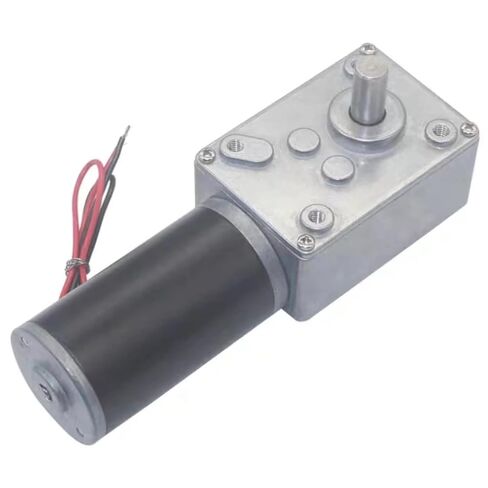 5840-31ZY DC 12V/24V Worm Geared Motor 7-470rpm High Torque D Shaft Motor 8mm Shaft Rotating Table Door Self-Lock 70kg.cm 6.5A (40RPM 24V) in Kuwait