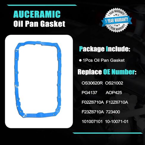 AUCERAMIC OS30620R Engine Oil Pan Gasket Set Fit for Ford Taurus 1990-2001 Ranger 1991-2001 Aerostar 1990-1997 Probe 1990-1992 Tempo 1992-1994 Windstar & Mercury Sable Topaz & Mazda B3000 3.0L V6 in Kuwait
