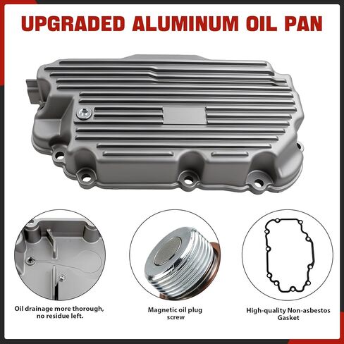 مقلاة زيت محرك ألومنيوم 264-863 مطورة مع قابس تصريف مغناطيسي وحشية متوافقة مع Q50 2016 2017 2018 2019 2020 2021 3.0L AWD، Q60 2017-2021 3.0L AWD in Kuwait