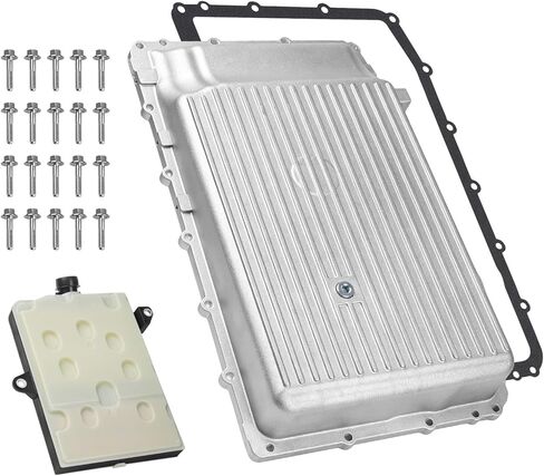 265-897 Upgraded Aluminum Transmission Oil Pan Ten Speed Trans Filter with Magnetic Drain Plug & Gasket Compatible with Ford F150 Expedition Mustang Ranger 2017-2023 Navigator 2018-2023 OE# HL3Z7A194C in Saudi Arabia