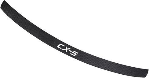 Car Rear Bumper Protector Carbon Fiber Leather Anti-Collision Patch Anti-Scrape Trunk Door Entry Guards Plate Compatible with Mazda Cx5 (White) in Saudi Arabia