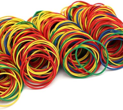 100 Pack Multicolor Rubber Bands, Small Colored Elastic Bands for Office, School & Home, Stretchy Durable Rubber Bands for Paper, Money & Supplies in Kuwait