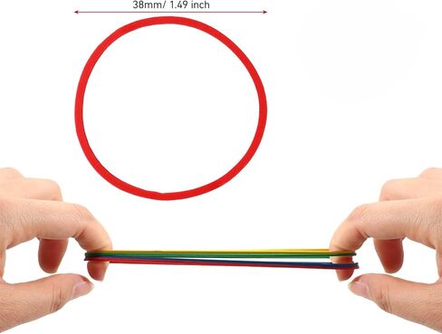 100 Pack Multicolor Rubber Bands, Small Colored Elastic Bands for Office, School & Home, Stretchy Durable Rubber Bands for Paper, Money & Supplies in Kuwait