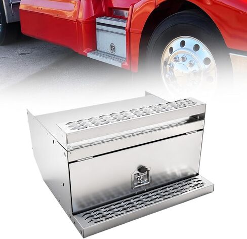 Cab Entry Battery Box,30 inch Steel Step Semi Truck Tool Box fit for Peterbilt 385, 377 in Kuwait