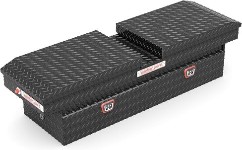 صندوق أدوات الشاحنة من الألومنيوم المتقاطع من Weather Guard، ملف تعريف قياسي، يناسب الشاحنات كاملة الحجم، سعة تخزين 11.3 قدم مكعب (أسود لامع) in Kuwait