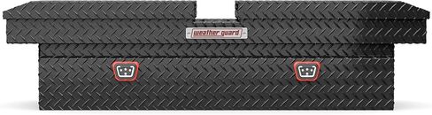 صندوق أدوات الشاحنة من الألومنيوم المتقاطع من Weather Guard، ملف تعريف قياسي، يناسب الشاحنات كاملة الحجم، سعة تخزين 11.3 قدم مكعب (أسود لامع) in Kuwait