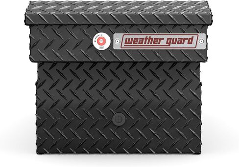 صندوق أدوات الشاحنة من الألومنيوم المتقاطع من Weather Guard، ملف تعريف قياسي، يناسب الشاحنات كاملة الحجم، سعة تخزين 11.3 قدم مكعب (أسود لامع) in Kuwait