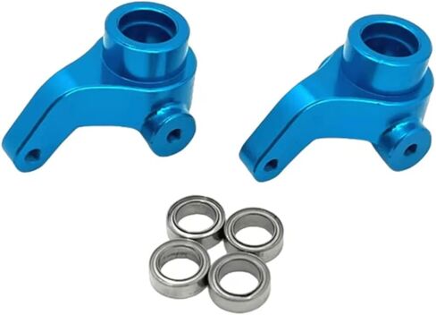 قطع غيار إصلاح RC متوافقة مع MJX 10303 10304 1/10 RC ترقية قطع غيار السيارة ملحقات معدنية تحمل كأس التوجيه الأمامي (أزرق) in Kuwait