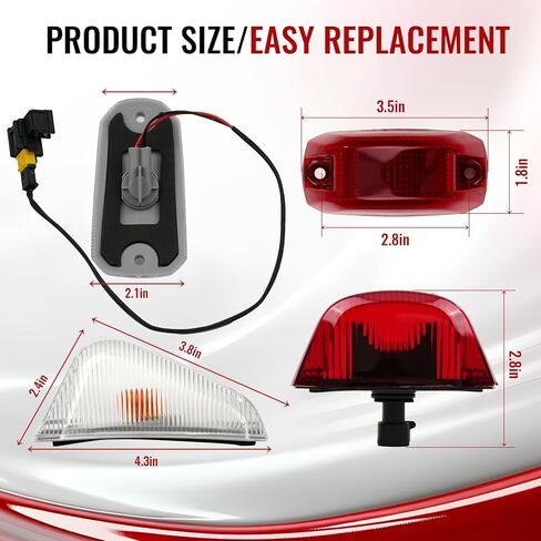 أضواء سقف الكابينة العلوية مصابيح Led للتخليص الجري لـ 2014-2020 دودج رام ProMaster Van1500 2500 3500 in Kuwait