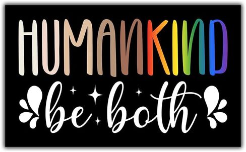 MAIANEY [7.5"x4.5"] Humankind Be Both Magnetic Bumper Sticker Be Kind Social Justice Equality Bumper Magnets Women's Rights Human Rights Kindness Peace Gifts Decorations Car Truck Automobile Vehicle in Kuwait