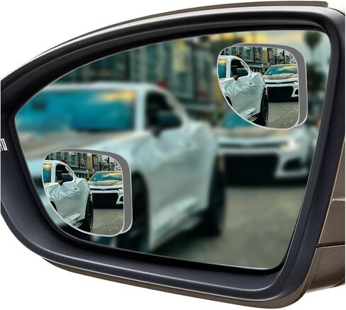 2PCS Fan-shaped Car Blind Spot Mirrors, HD Glass Wide Angle Side Mirrors for Enhanced Safety, Adjustable Frameless Rear View Mirror, Universal Car Exterior Accessories(Fan) in Saudi Arabia