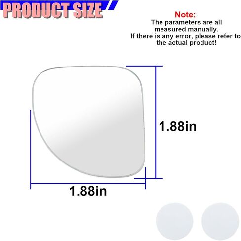 2PCS Fan-shaped Car Blind Spot Mirrors, HD Glass Wide Angle Side Mirrors for Enhanced Safety, Adjustable Frameless Rear View Mirror, Universal Car Exterior Accessories(Fan) in Saudi Arabia