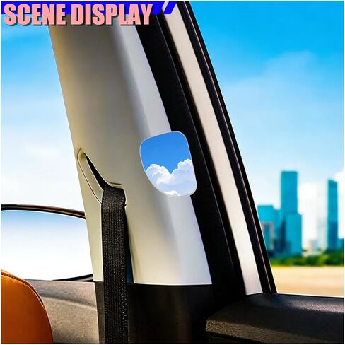 2PCS Fan-shaped Car Blind Spot Mirrors, HD Glass Wide Angle Side Mirrors for Enhanced Safety, Adjustable Frameless Rear View Mirror, Universal Car Exterior Accessories(Fan) in Saudi Arabia