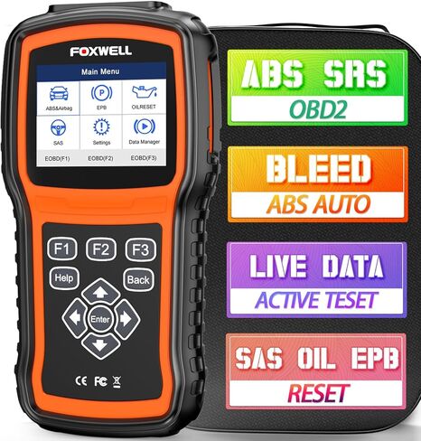 ماسح ضوئي FOXWELL NT630 Plus Obd2 مع ABS Auto Bleed ABS SRS/وسادة هوائية أداة تشخيص السيارة OBD2 وظيفة ABS/SRS كاملة، قارئ رمز ABS مع SAS/زيت/EPB/وسادة هوائية أداة مسح ضوئي ثنائية الاتجاه in Saudi Arabia