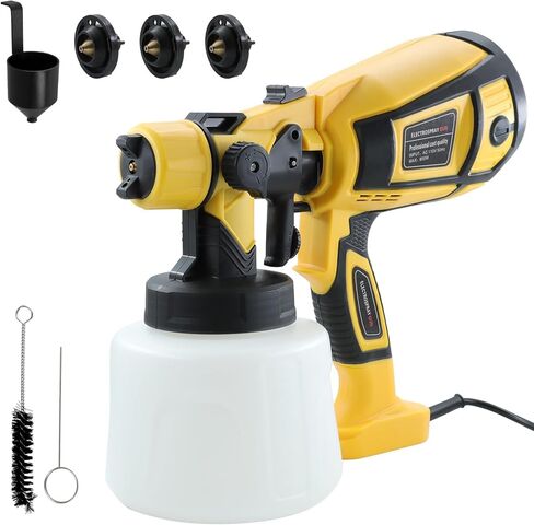 Paint Sprayer, 700w Electric Paint Spray Gun with Blowing & Cleaning Joints, 3 Nozzles & 3 Patterns, 1400ml Large Container,Easy to Clean HVLP Sprayer for Cabinets, Furniture, Fence, Walls in Saudi Arabia
