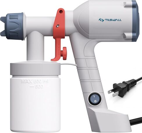 Tilswall Paint Sprayer,Upgraded Ultra-Light Electric Paint Spray Gun with 2 Nozzles & 4 Patterns Easy to Clean for Fences, Sheds, Walls, Ceilings, Furniture, Cabinets, Garden & DIY Blue in Kuwait