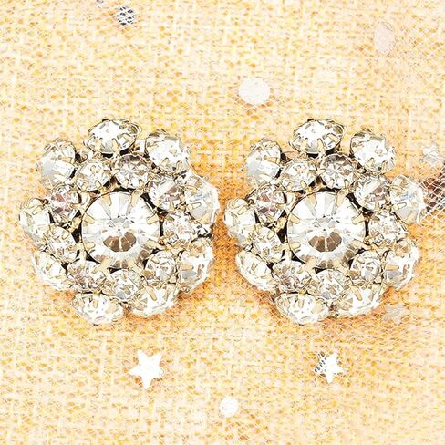 9 Pcs Gold Base Button Covers Rhinestone Crystal Detachable Cover Clip-On Crystal Detachable Gold Decorative Buttons for Clothing Dress Crafting Embellishments in Saudi Arabia