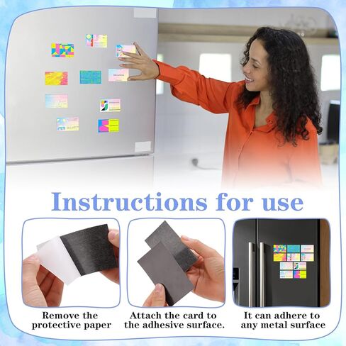 150 Pack Business Card Magnets Peel and Stick, 3.5x2 inch Self Adhesive Magnetic Business Cards for DIY Craft Office Fridge in Saudi Arabia