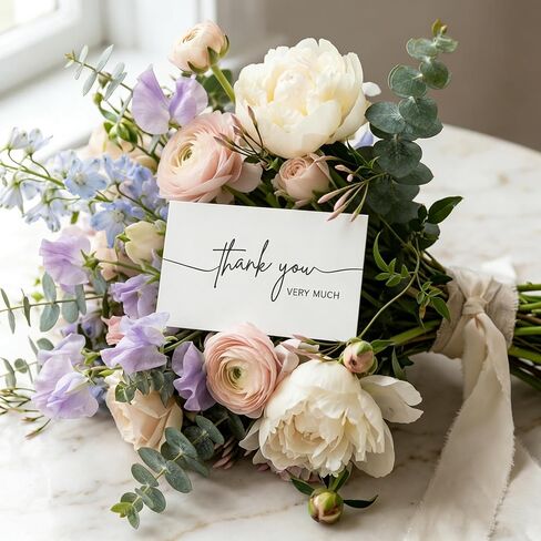 200Pcs Thank You Cards for Small Business, 2 x 3.5 Inches/5 x 9 cm Customer Appreciation Notes for Small Business Essentials Packaging Supplies in Saudi Arabia