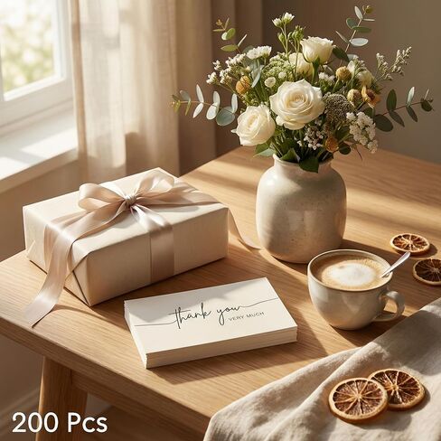 200Pcs Thank You Cards for Small Business, 2 x 3.5 Inches/5 x 9 cm Customer Appreciation Notes for Small Business Essentials Packaging Supplies in Saudi Arabia