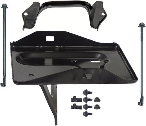 Compatible/Replacement For 24F Battery Tray with Mounting Kit 1966-69 Fairlane, Torino, Comet, Falcon Small Block V8 (EBC7OZ-10732KT) in Kuwait