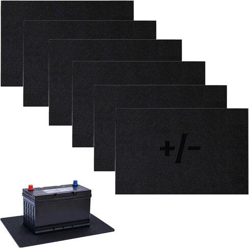 6 Pcs Battery Protector Mat, 8 x 12 Inch Battery Tray Mat, Battery Acid Absorber Mat, Batteries Box Pad for Batteries, Cars, RVs, Trucks, SUVs, and Boats in Kuwait
