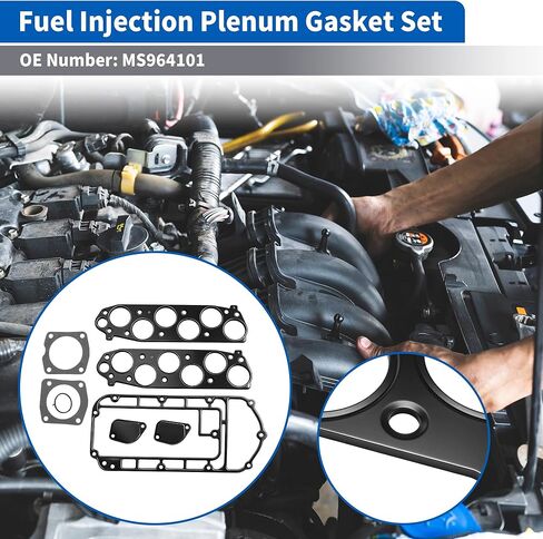 MS964101-1 Lower and Upper Engine Intake Manifold Gasket Set for Honda Pilot 2003-2008 for Acura MDX 2003-2006 MS 96410-1 Replacement Fuel Injection Plenum Gasket Set in Kuwait