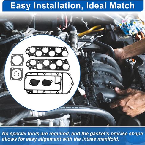 MS964101-1 Lower and Upper Engine Intake Manifold Gasket Set for Honda Pilot 2003-2008 for Acura MDX 2003-2006 MS 96410-1 Replacement Fuel Injection Plenum Gasket Set in Kuwait
