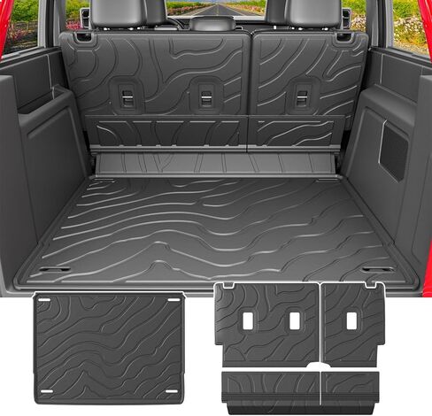 powoq 4 Door Cargo Mat Compatible with 2021-2026 Ford Bronco Trunk Mat Cargo Liner TPE Trunk Liner Back Seat Protector Replacement for 2021-2026 Ford Bronco Accessories in Kuwait