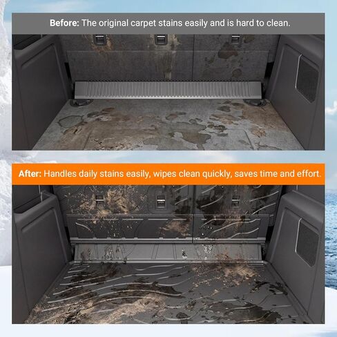 powoq 4 Door Cargo Mat Compatible with 2021-2026 Ford Bronco Trunk Mat Cargo Liner TPE Trunk Liner Back Seat Protector Replacement for 2021-2026 Ford Bronco Accessories in Kuwait