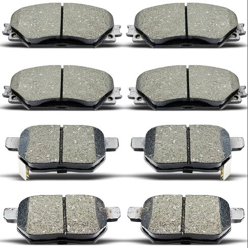 Front Rear Ceramic Brake Pads 8 Pieces Set fit for 2009-2010 Pontiac Vibe,for 2009-2019 Toyota Corolla,for 2009-2014 Toyota Matrix,for 2008-2015 Scion xB in Kuwait
